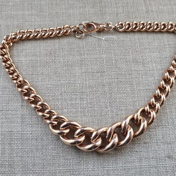 Fashion Necklace Chain Rose Gold Tone Fashion Jewelry Necklace Unbranded - Picture 7 of 10